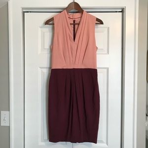H&M peach and maroon dress size 8